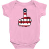 Middle Finger USA Flag Baby Onesie