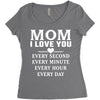 I Love You Mom Women's Triblend Scoop T-shirt