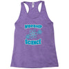 science worship funny geek atheist anti religion Racerback Tank