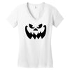 evil pumpkin face halloween costume Women's V-Neck T-Shirt