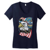 beer eagle graphic Women's V-Neck T-Shirt