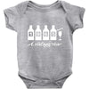 bottles 1965   mens funny Baby Bodysuit