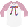 spring pi tshirts  flowery colorful pi day gifts 3/4 Sleeve Shirt