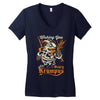 scary krampus Women's V-Neck T-Shirt