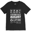 Born In August V-Neck Tee