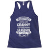 Super Cool Granny Of A Freaking Awesome Grandson Racerback Tank