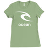 surfing ocean Ladies Fitted T-Shirt