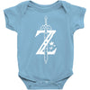 the legend of zelda - breath of the wild white logo Baby Bodysuit