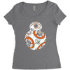 calavera droid Women's Triblend Scoop T-shirt