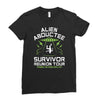 alien abductee survivor tour ufo nerd geek comic funny Ladies Fitted T-Shirt