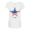 usa star Maternity Scoop Neck T-shirt