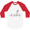 my heart beats for parrots 3/4 Sleeve Shirt