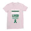 you can't scare or beat me i have been through liver cancer Ladies Fitted T-Shirt