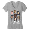 Women's March We are Human Women's V-Neck T-Shirt