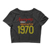 awesome since november 1970 Crop Top