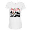 christmas dogs and paws Maternity Scoop Neck T-shirt