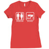 drifting   problem solved mens funny Ladies Fitted T-Shirt
