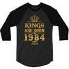 kings are born in 1984 3/4 Sleeve Shirt