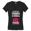 Donna And Dynamos White Letter Women's V-Neck T-Shirt