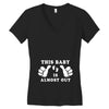 This Baby is Almost Out Women's V-Neck T-Shirt