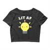 lit af kawaii light bulb Crop Top