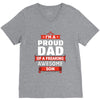 proud dad son V-Neck Tee