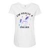 i'm really a unicorn Maternity Scoop Neck T-shirt