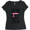 the fight ain't over so the party don't stop Women's Triblend Scoop T-shirt