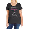 Professional Fangirl Ladies Curvy T-Shirt