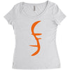 helix of heroes funny retro sci fi superhero symbol cool logo Women's Triblend Scoop T-shirt