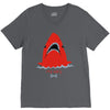 red blue shark V-Neck Tee