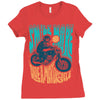 smile more, ride a motorcycle Ladies Fitted T-Shirt