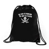 pirate tee skull crossbones Drawstring Bags