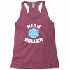 high roller 20 sided die Racerback Tank