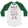 red head unicorn 3/4 Sleeve Shirt