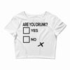 are you drunk check Crop Top