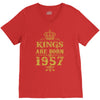 kings are born in 1957 V-Neck Tee