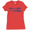 without me, its just aweso Ladies Fitted T-Shirt