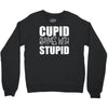cupid rhymes with stupid Crewneck Sweatshirt