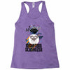 who loves miniatur schnauzer Racerback Tank