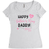 Happy Fathers Day Daddy! Baby Girl Any Name Customized Women's Triblend Scoop T-shirt