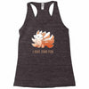 i give zero fox Racerback Tank