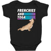 frenchies and yoga Baby Bodysuit