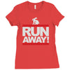 run away rabbit Ladies Fitted T-Shirt