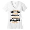 Super Cool Grandson Of A Freaking Awesome Mother Women's V-Neck T-Shirt