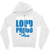 swim mom loud and proud sports athlete athletic Zipper Hoodie