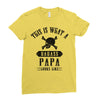 This Is What A Bad Ass Papa Looks Like Ladies Fitted T-Shirt