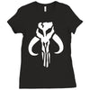 mandalorian symbol star wars tee boba fett bantha skull jedi sith Ladies Fitted T-Shirt