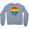 rainbow colored stripes dot running splashes Crewneck Sweatshirt