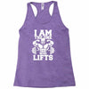 i am the one who lifts Racerback Tank